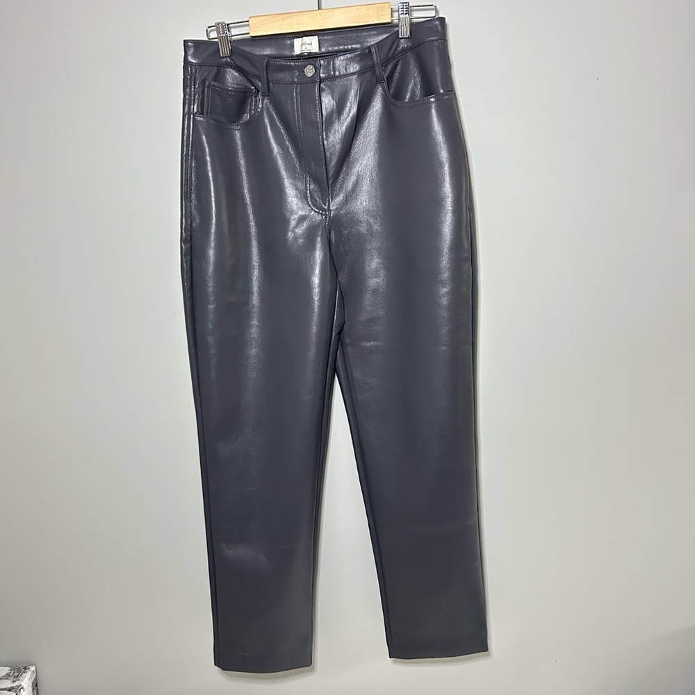 Wilfred Melina Faux Leather Pant - size 12 - peppercorn grey  - EUC - Picture 2 of 11